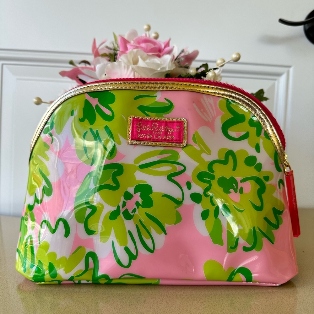 Lilly Pulitzer Estee Lauder makeup bag